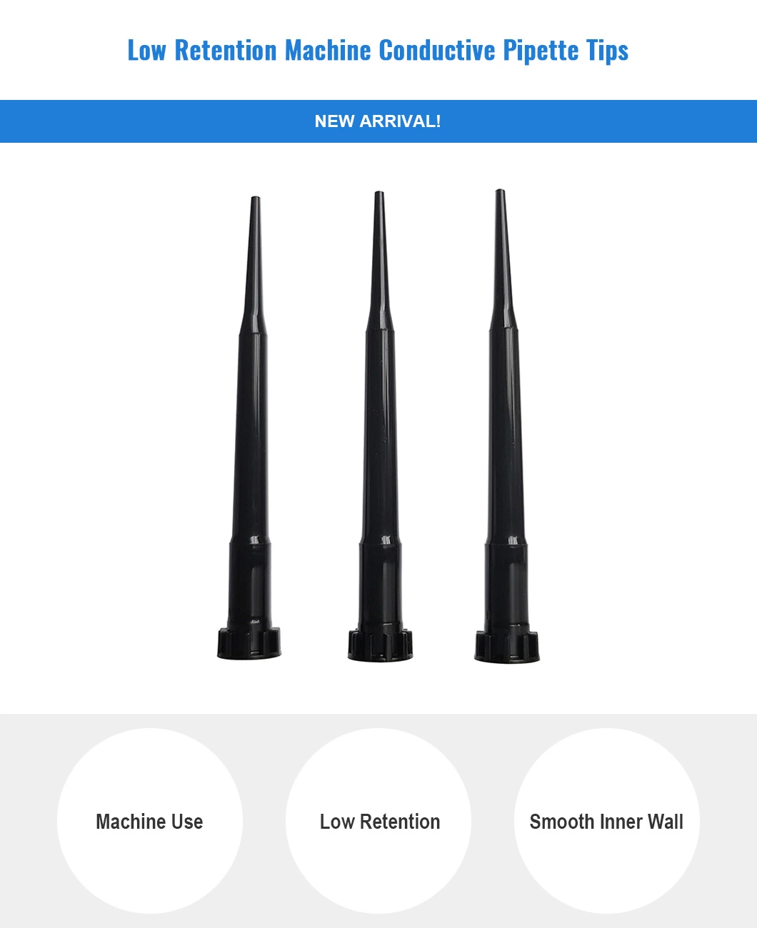 Conductive Low Retention Automation Dnase and Rnase Free Pipette Tips 250&mu; L 1000&mu; L